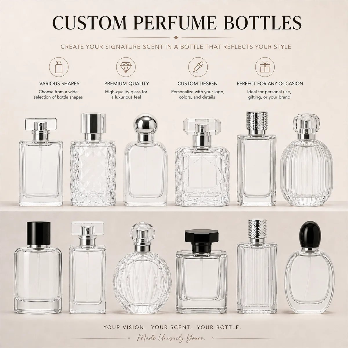 Custom perfume bottle options